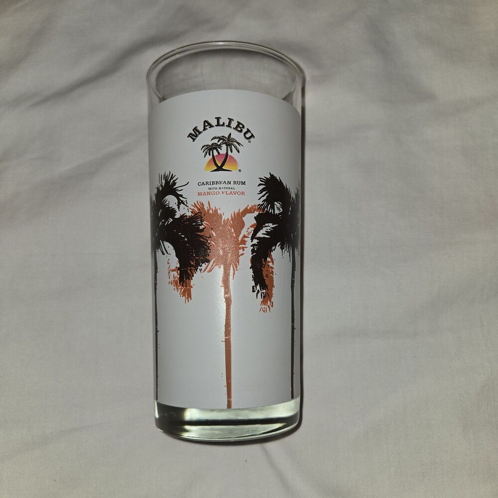 Malibu Caribbean White Rum Mango Liqueur Drinking Glass Collectors Cup